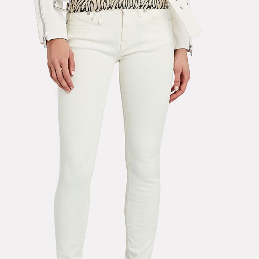 R13 Kate Skinny Jeans in Garret White